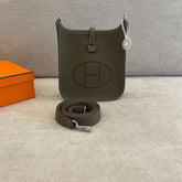 Hermès Evelyne TPM 16 in Etoupe Clemence Leather