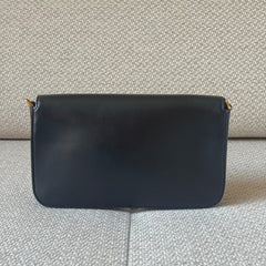 Fendi Roma Black Leather Wallet On a Chain