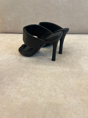 Louis Vuitton Drapy Mules in Black Leather - Size 37