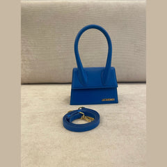 Jacquemus Blue Le Chiquito Top Handle with Strap
