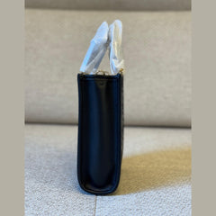 Fendi Black FF Embossed Leather Mini Sunshine Tote with Strap