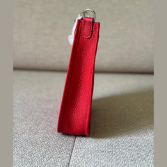 Hermès Rouge Radieux Mini Evelyne with Strap