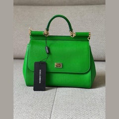 Dolce & Gabbana Green Miss Sicily Top Handle Bag