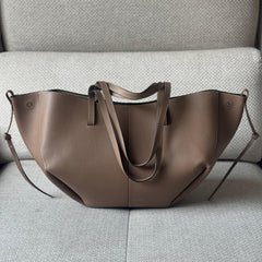 Polène Root Textured Leather Cyme Tote Bag