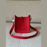 Hermès Rouge Radieux Mini Evelyne with Strap