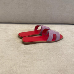 Hermès Purple Suede Oran Sandals - Size 37