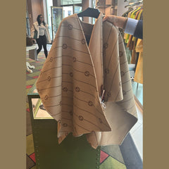 Gucci Beige Interlocking G Poncho - One Size