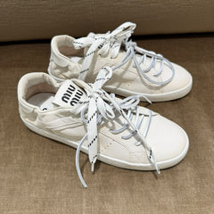 Miu Miu White Deco Sneakers - Size 37.5