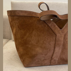 Saint Laurent Y Brown Suede Tote