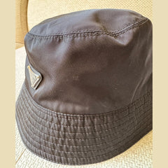 Prada Black Re-Nylon Bucket Hat - Size Small
