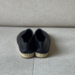 Chanel Black Quilted CC Espadrilles - Size 38