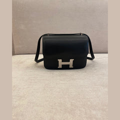 Hermès Black EverCalf Leather Constance 18 PHW