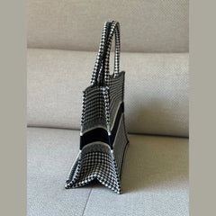 Christian Dior Black & White Canvas Medium Book Tote