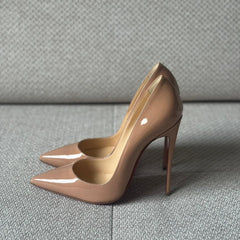 Christian Louboutin Nude Patent Leather So Kate 120mm Pumps - Size 38