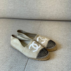 Chanel Two Tone Canvas Espadrilles - Size 40
