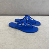 Hermès Blue Egerie Jelly Sandals - Size 38