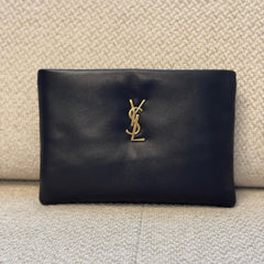 Saint Laurent Black Calypso Small Pouch