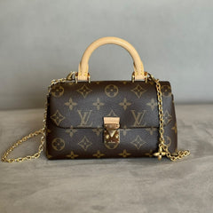 Louis Vuitton Monogram Nano Madeleine Top Handle Bag with Chain Strap