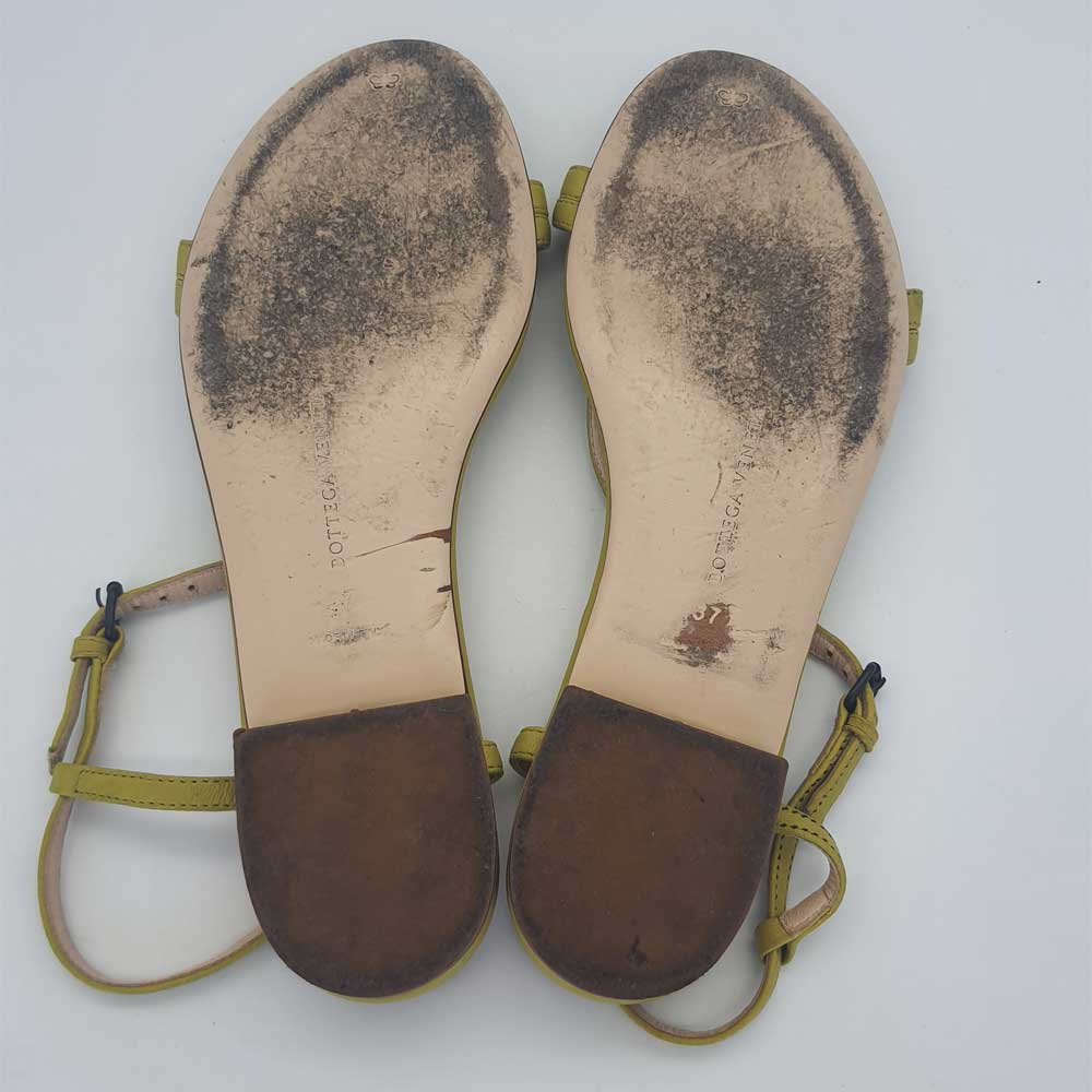 Mustard Intreciatto Sandals