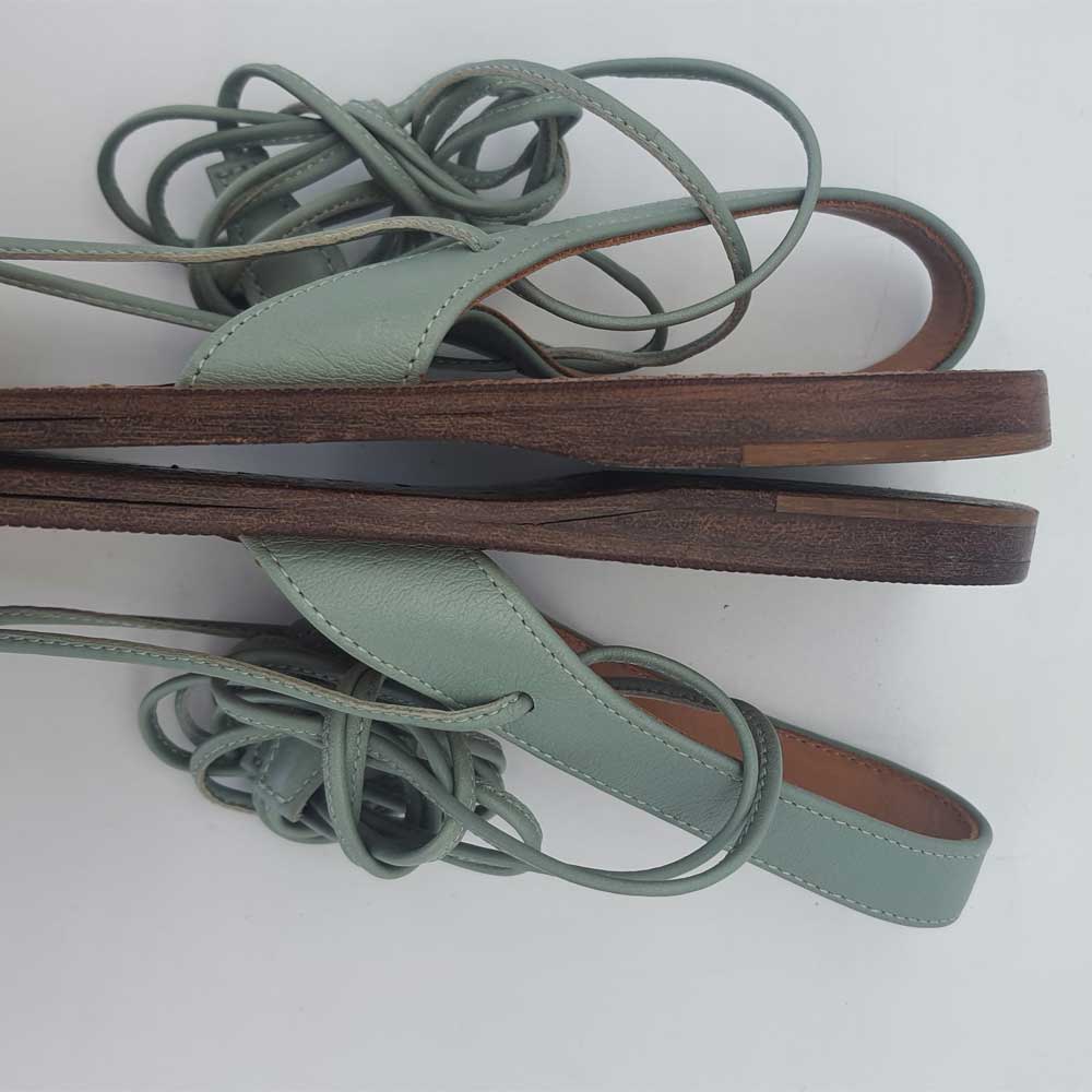 Turquoise Intreciatto Sandals