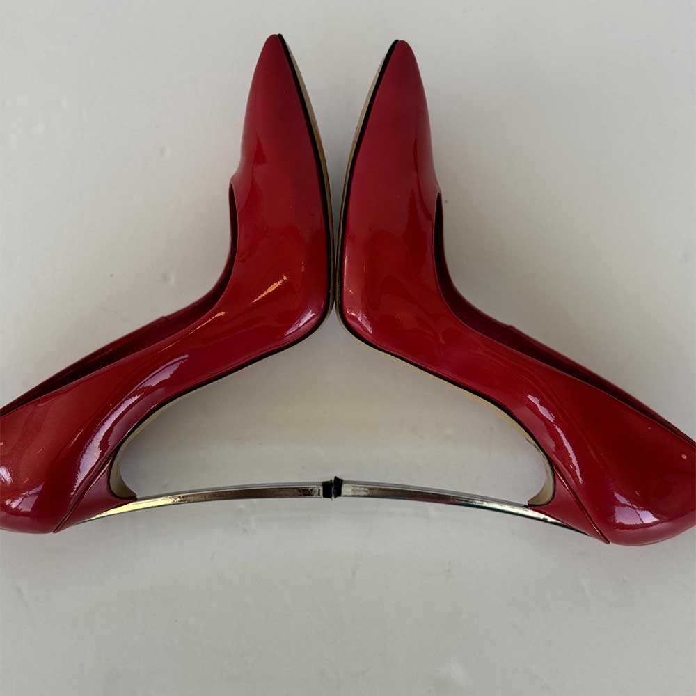 Red Patent Blade Pumps