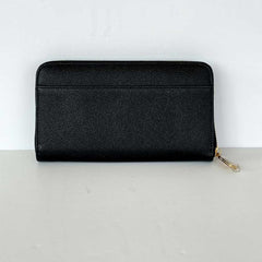 Black Zip Around Wallet