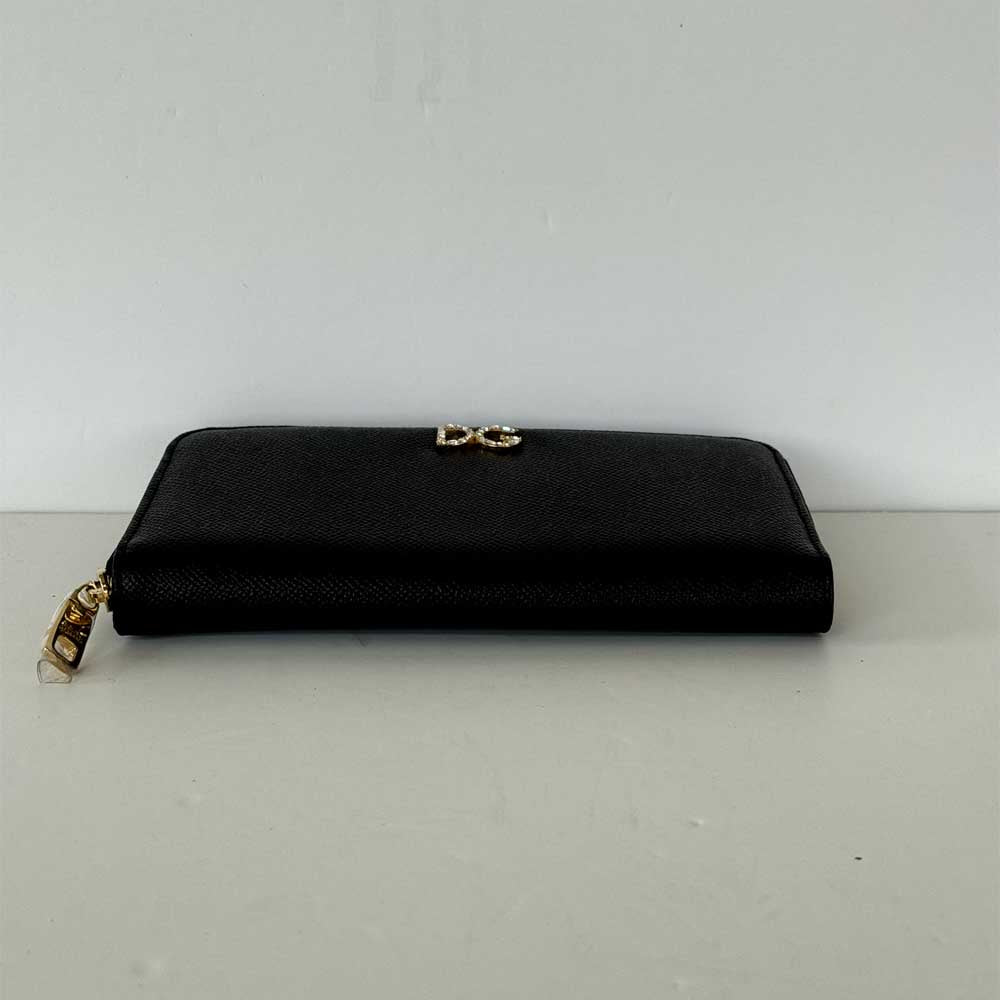 Black Zip Around Wallet