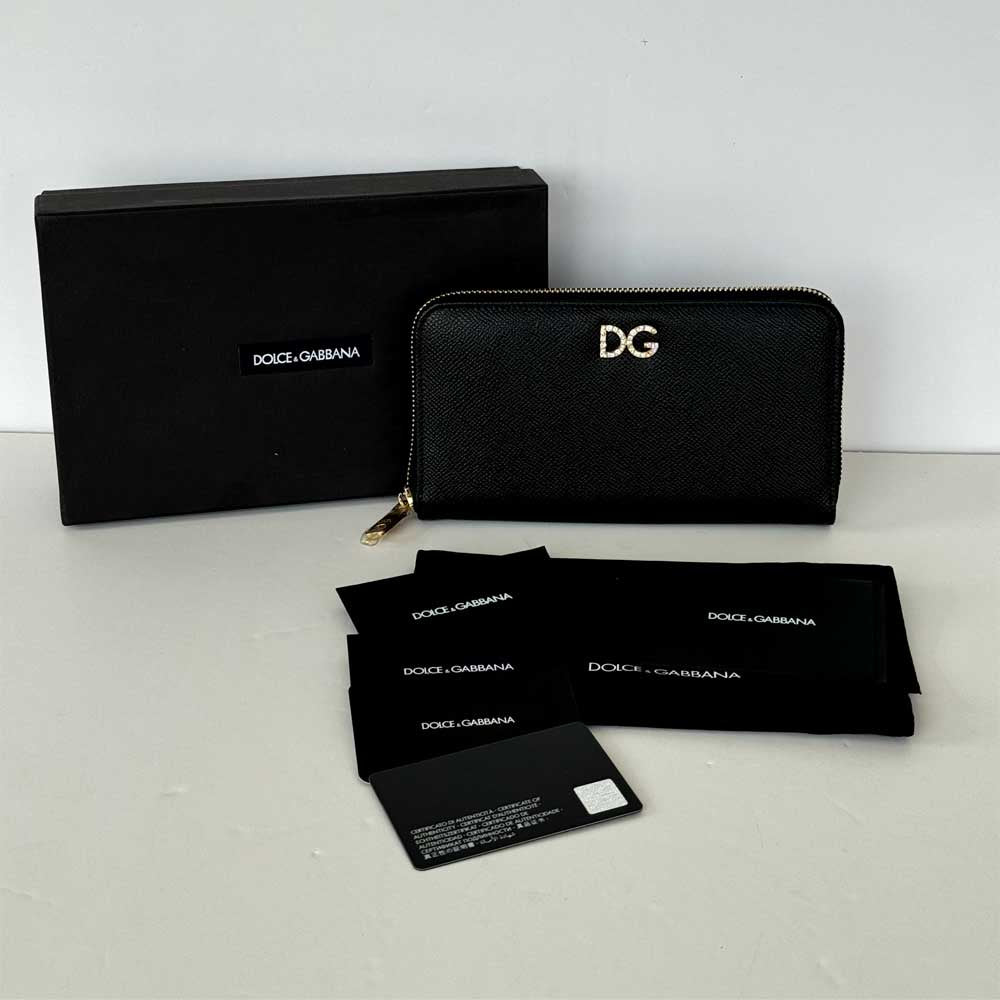 Black Zip Around Wallet