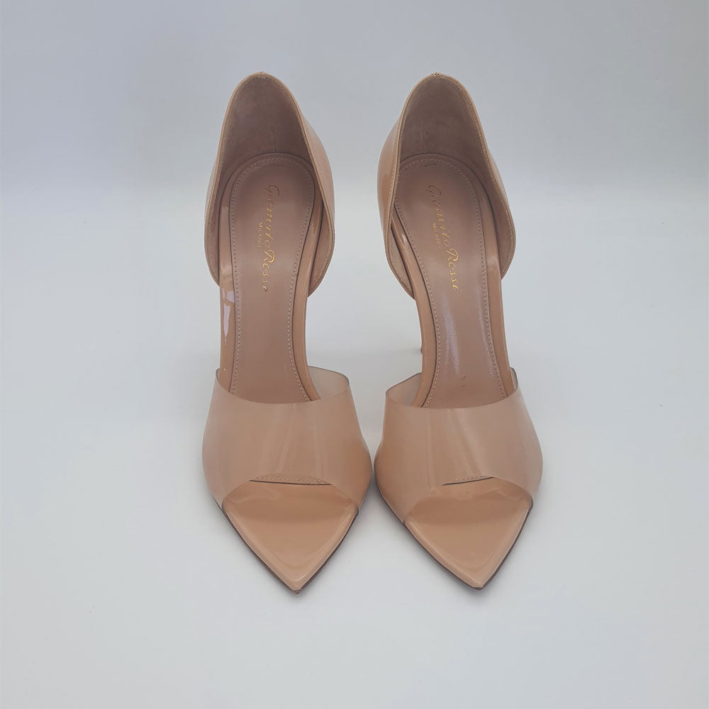Beige Plexi Pumps
