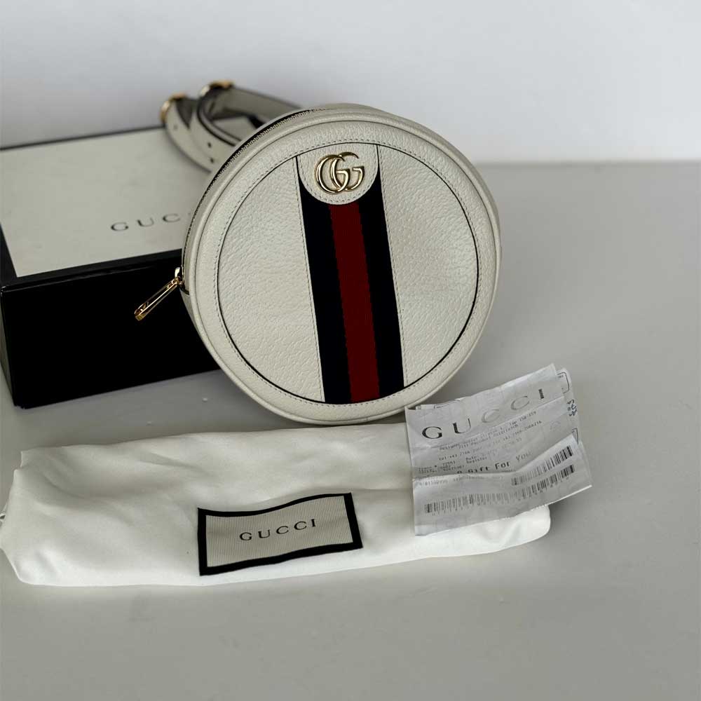 Gucci White Mini Ophidia Backpack