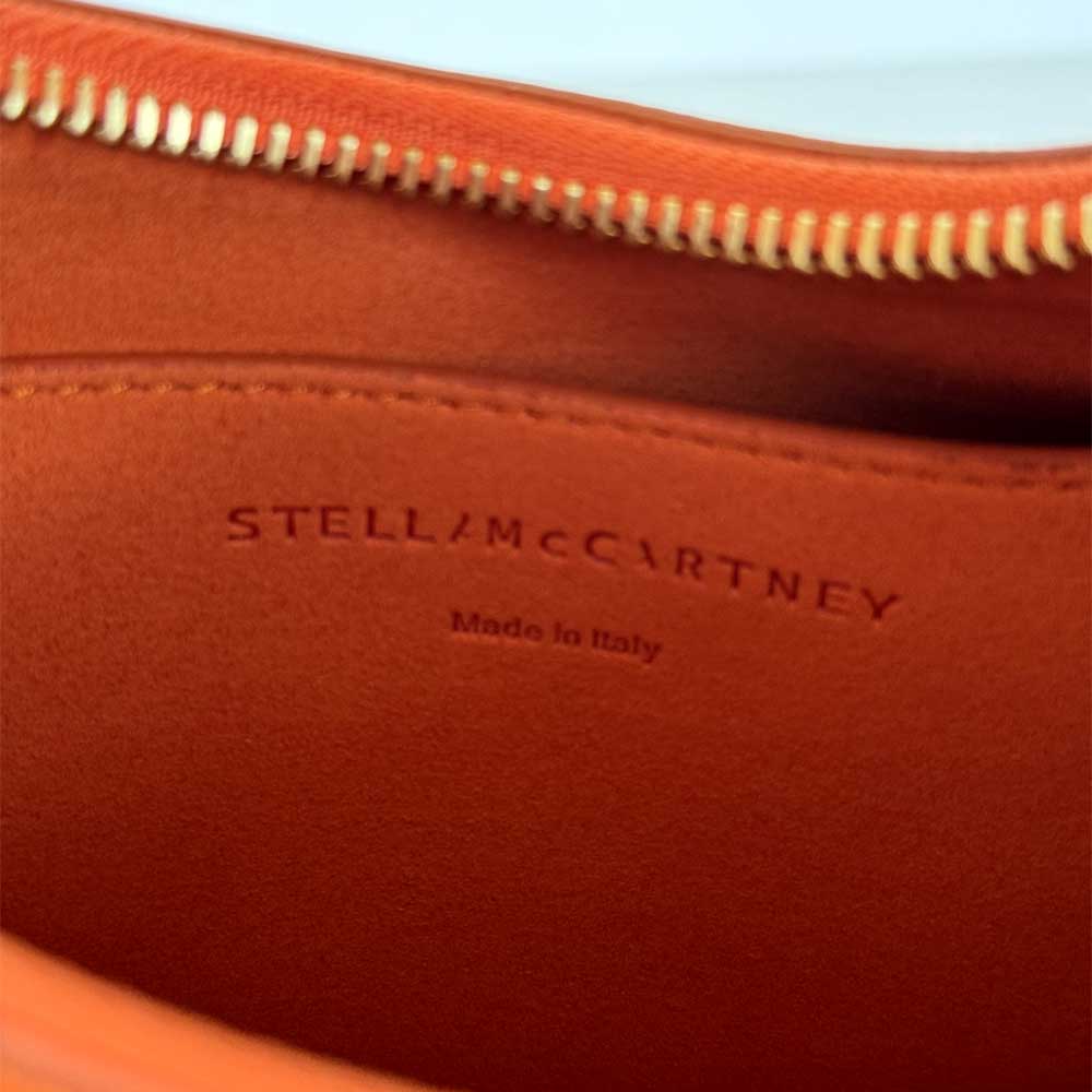 Orange Perforated Hobo Bag