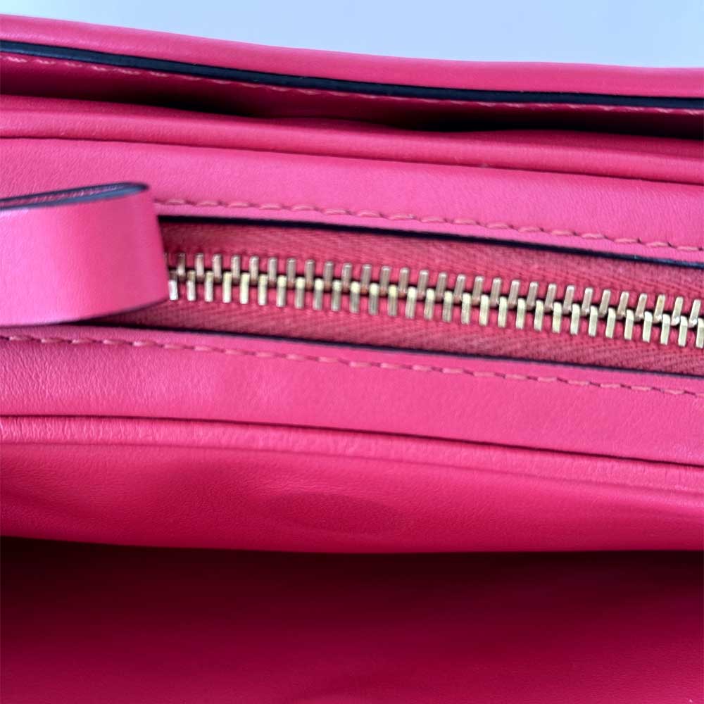 Pink V Logo Camera Bag