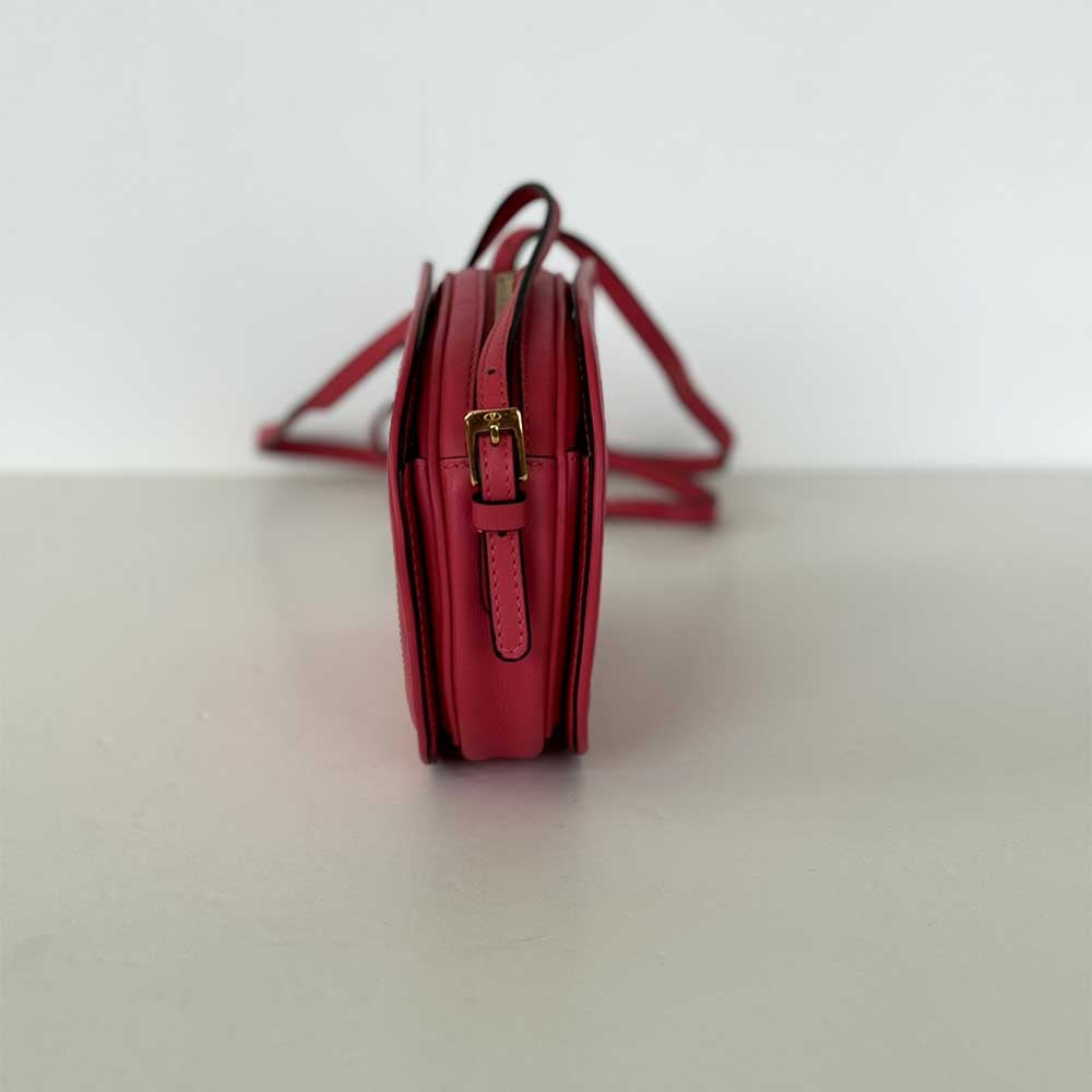 Pink V Logo Camera Bag