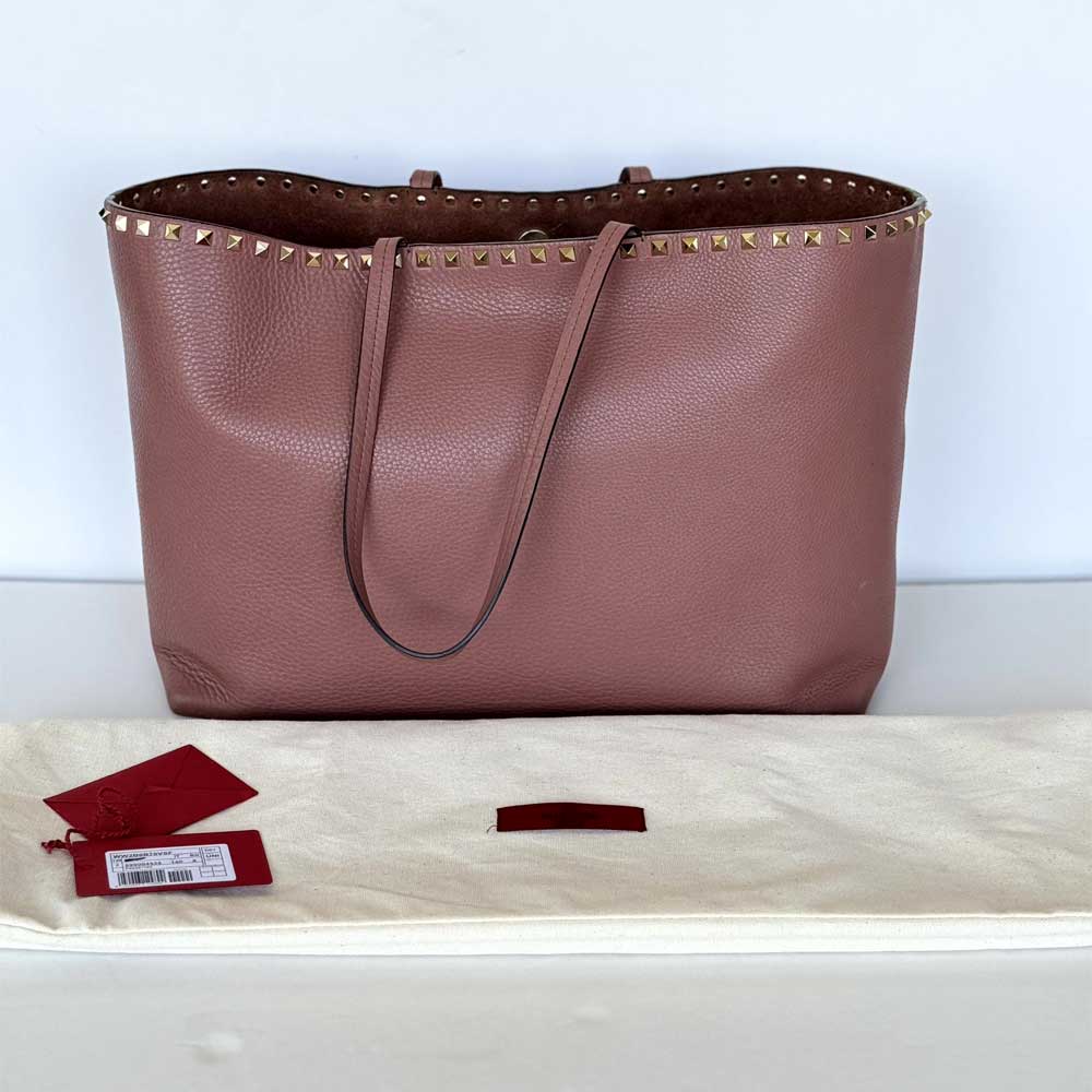 Nude Rockstud Spike Shopper Tote