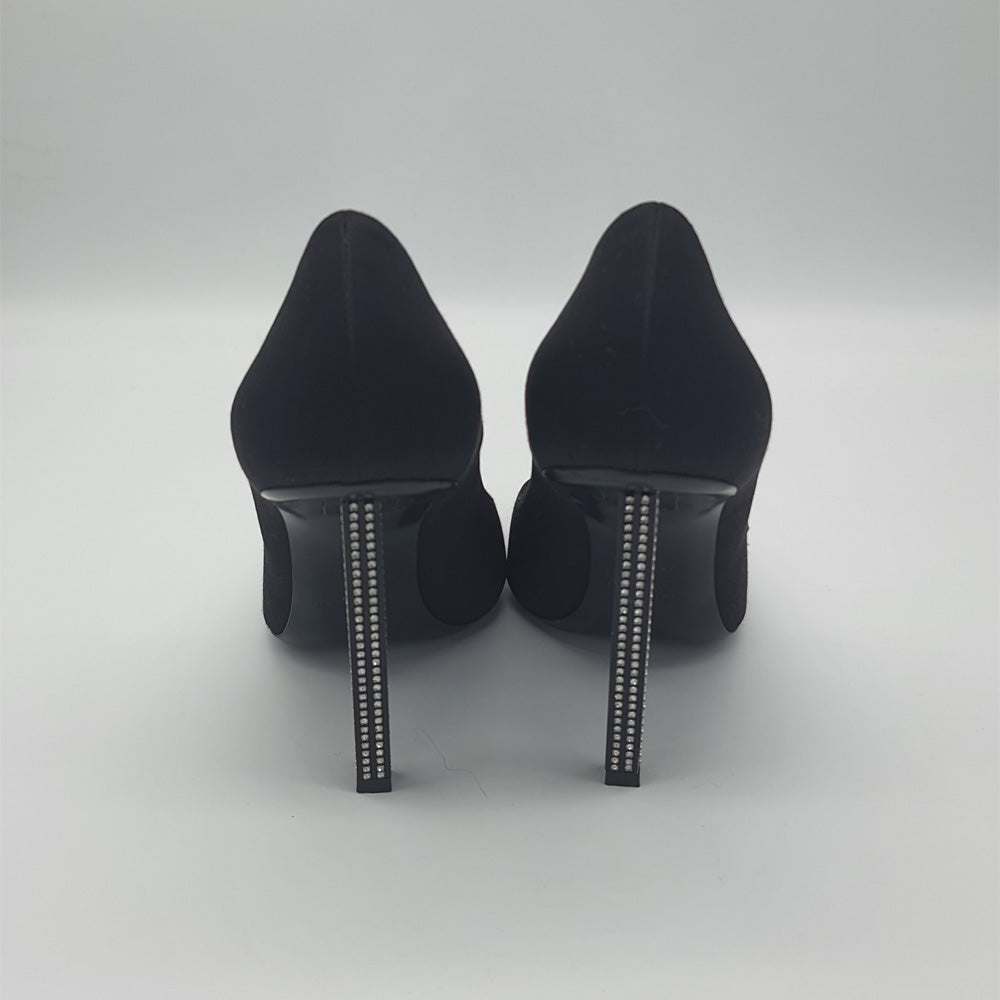 Black Satin Pumps