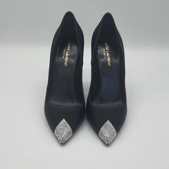 Black Satin Pumps