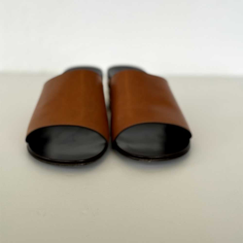 Brown Leather Mules