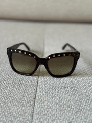 Valentino Brown Rockstud Sunglasses
