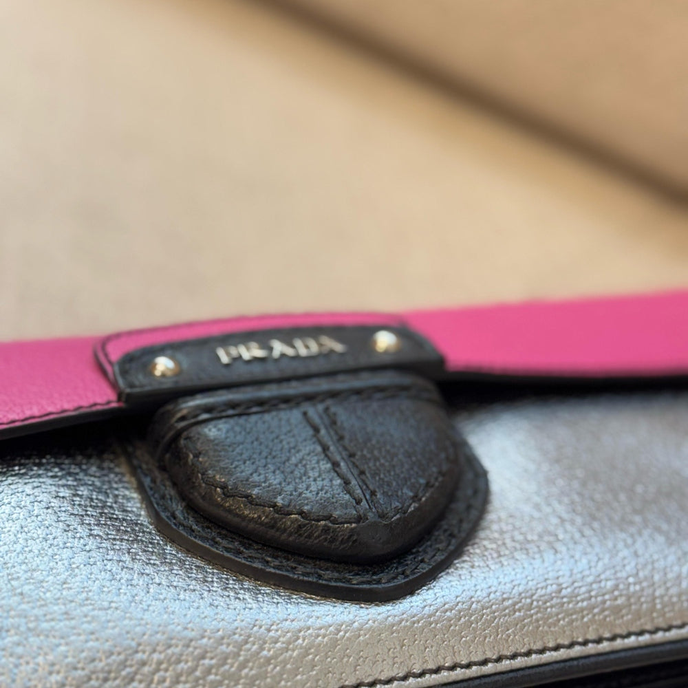 Prada Tricolor Cinghiale Clutch