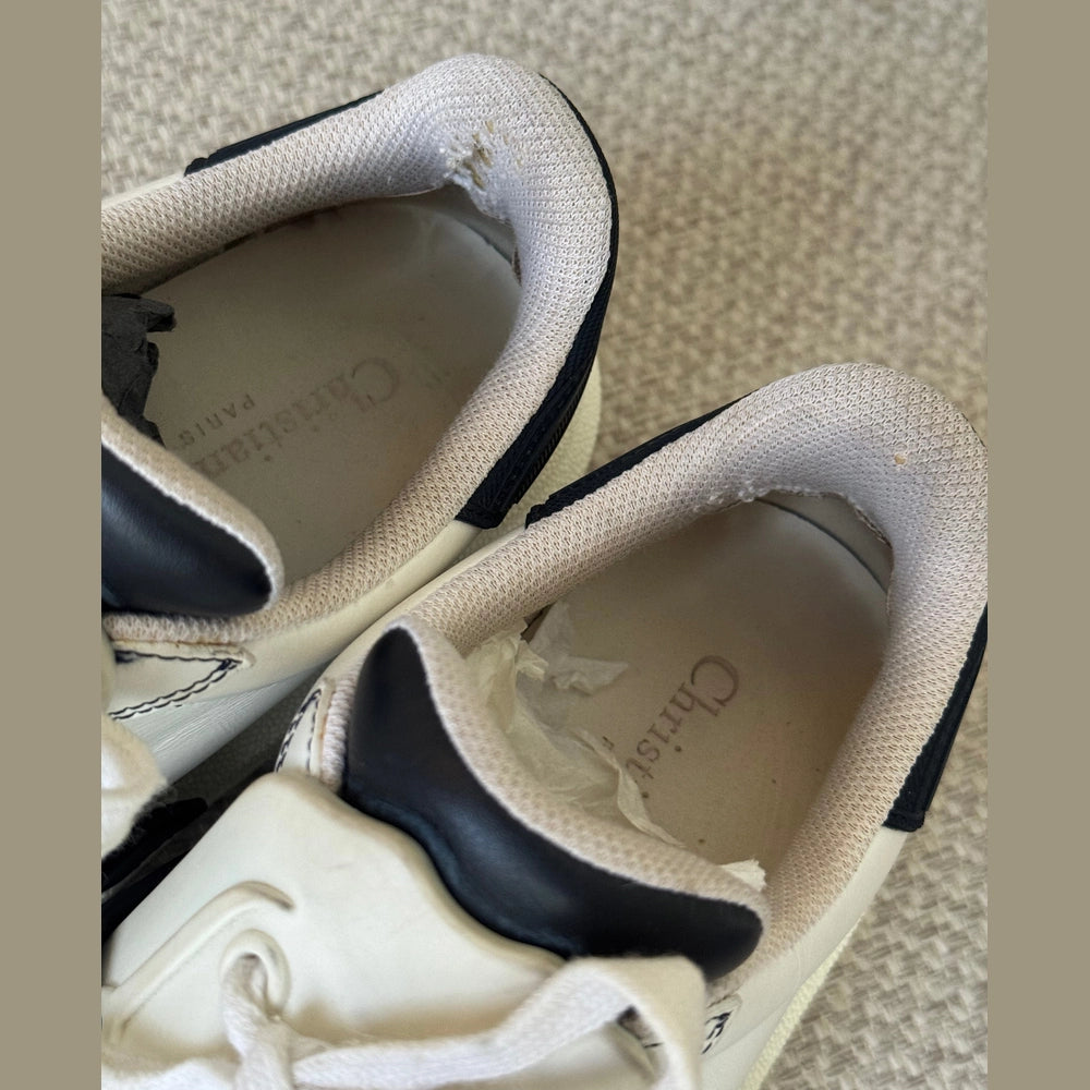 Christian Dior White & Navy Dior-ID Sneakers – Size 38.5