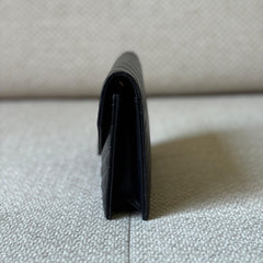 Saint Laurent Black Envelope Cassandre Wallet on Chain