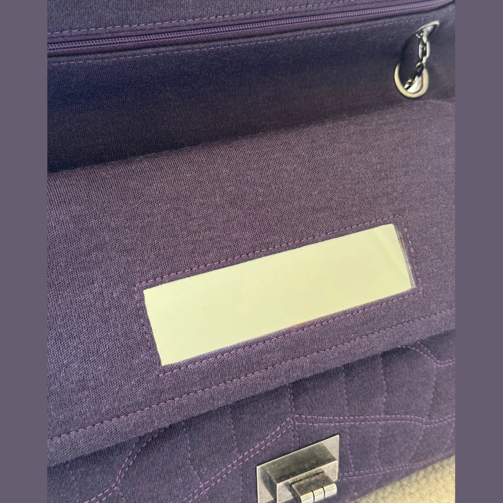 Chanel 2.55 Reissue Flap Bag Jumbo Purple Quilted Fabric