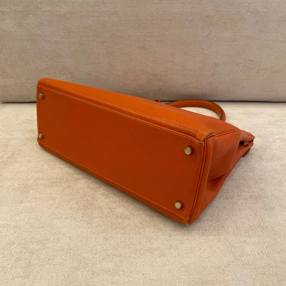 Hermès Kelly 35 Chèvre Mysor Leather GHW