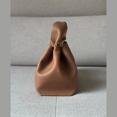 Polène Textured Camel Numéro Neuf Large Top Handle Bag