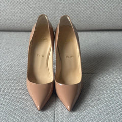 Christian Louboutin Nude Patent Leather So Kate 120mm Pumps - Size 38
