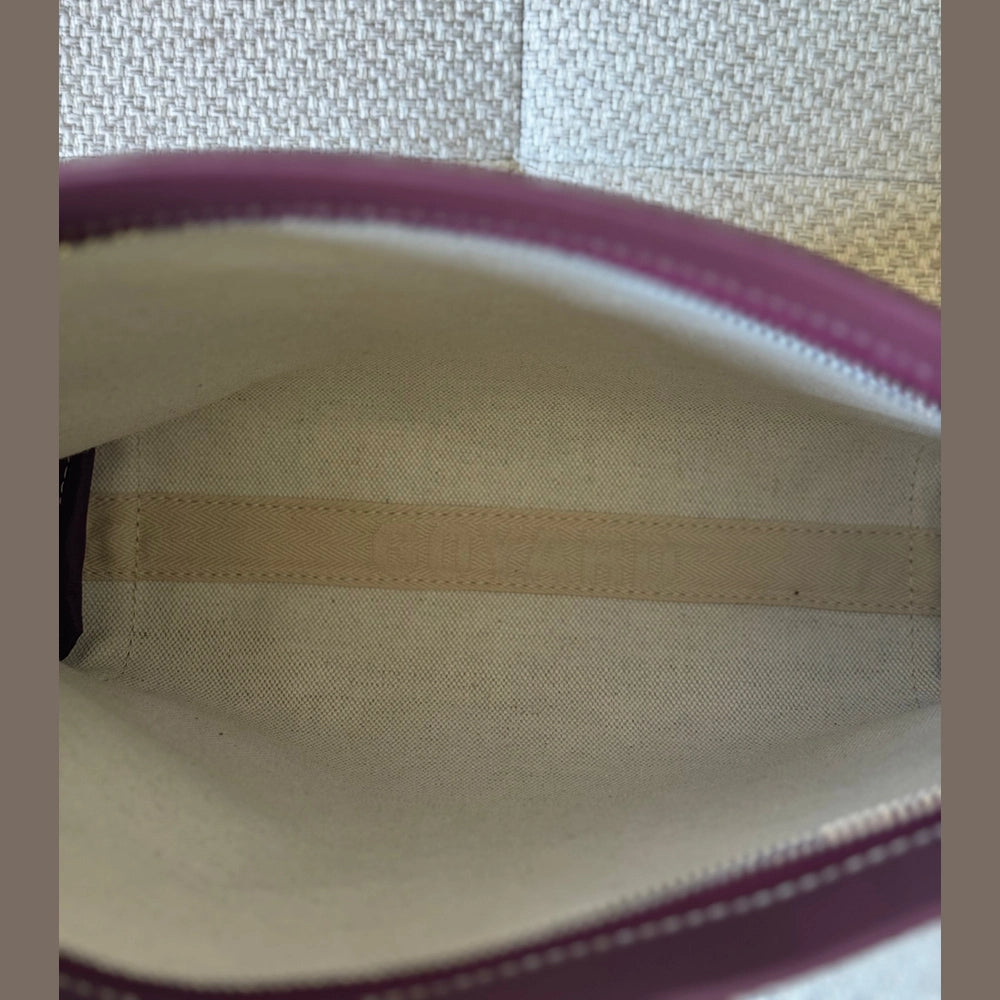 Goyard Burgundy Coated Canvas Conti GM Pouch