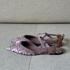 Fendi Calibri Slingback Flats - Size 40