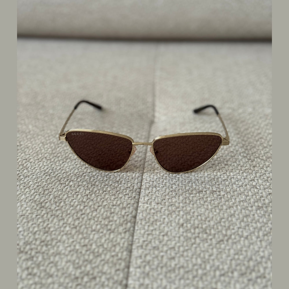 Gucci Gold Cateye Sunglasses