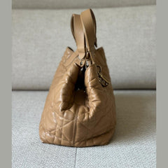 Dior Medium Toujours Bag in Biscuit Macrocannage Calfskin