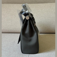 Hermès Vert Mangrove/Noir Herbag 31 with PHW - Stamp G